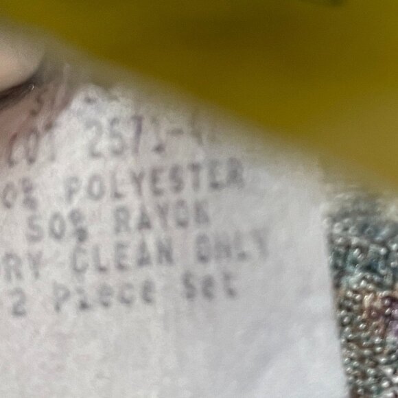 Vintage SL Fashions Floral Brocade Dress Set Puff Sleeve Peplum Bow Size 7/8 USA - Picture 4 of 14